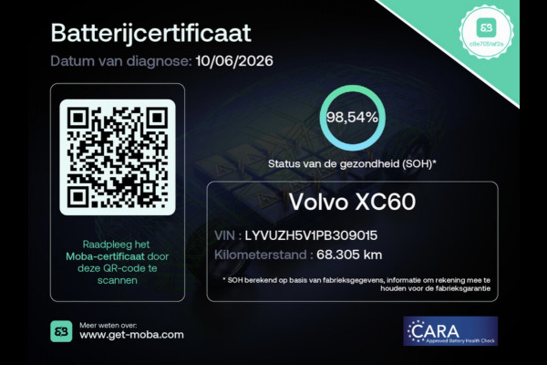 Volvo XC60 2.0 T8 AWD R-DESIGN BLACK-LINE BJ2023 455PK SOH 98,54% LUCHTVERING/ PANO/LEDER/H&K/H-UP/360CAM