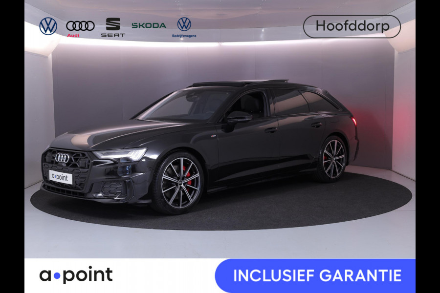 Audi A6 Avant 55 TFSI e quattro S edition Competition 367 pk S-tronic | Verlengde garantie | Navigatie | Panoramadak | Trekhaak (wegklapbaar) | Parkeersensoren (Park assist) | Rondomzicht camera | Lederen bekleding | S-Line |