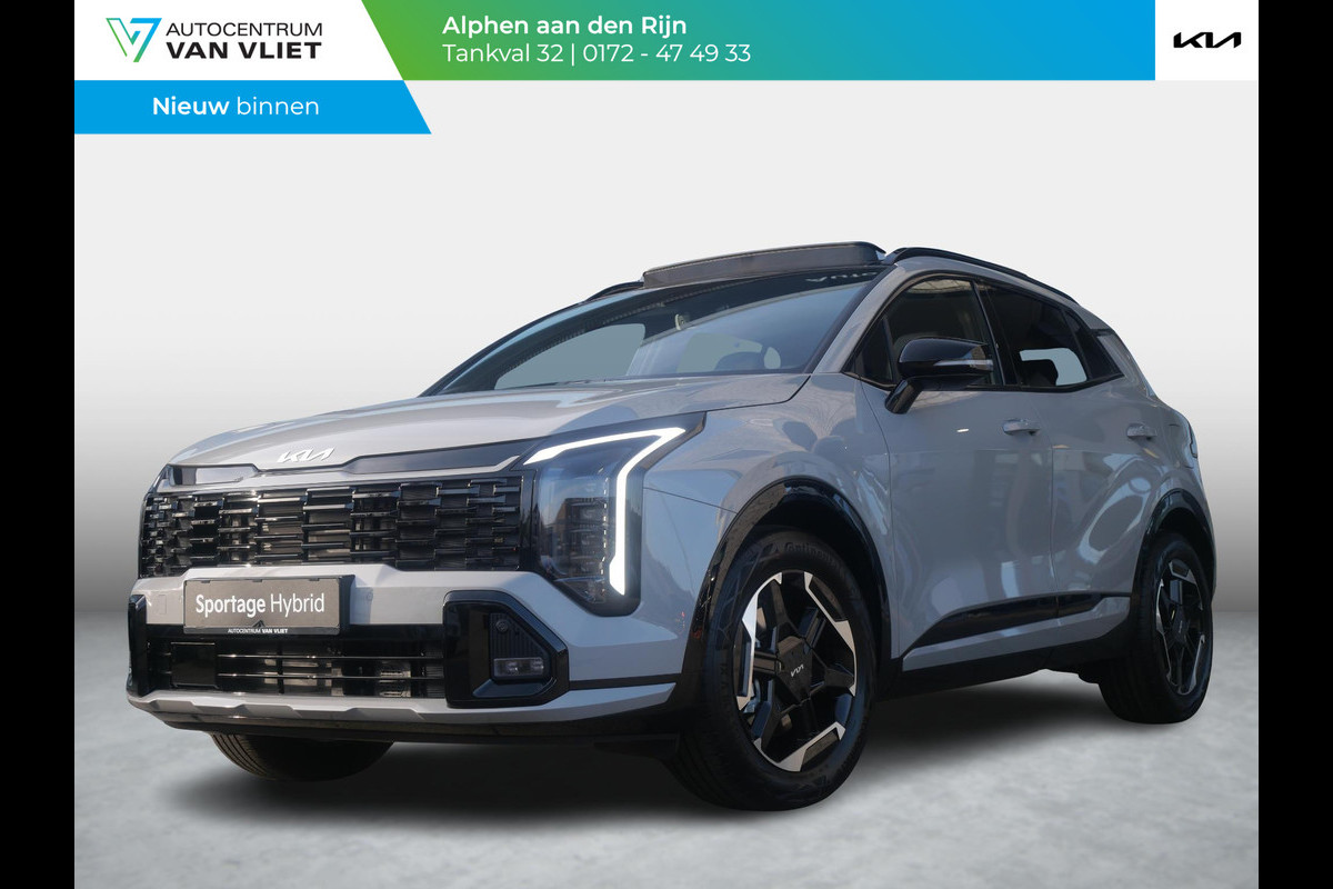 Kia Sportage 1.6 T-GDi Hybrid GT-Line | Op Voorraad | Schuif/kantel | Panorama | Elektrische achterklep | Stoelverwarming | Navi | Clima | Camera | Carplay