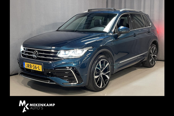 Volkswagen Tiguan 1.4 TSI eHybrid R-Line Business+ FABRIEKSGARANTIE TOT 03-2027 20"/VOL Leder + memory/Panoramadak/360 camera/Elektrische klep/Dodehoek/Stuur + stoelverwarming/IQ Lights/Adaptieve cruise