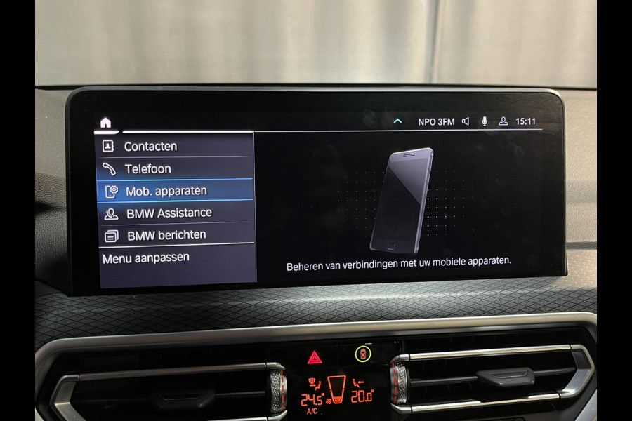 BMW X3 xDrive30e High Executive M Sport 20"/Panoramadak/Leder + memory/360 camera/Harman Kardon/Keyless/Dodehoek/Head-up/Adaptief onderstel + Sport steering/Stoelverwarming/Alarm