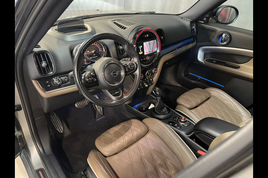 MINI Countryman 1.5 Cooper S E ALL4 John Cooper Works 18"/Panoramadak/Adaptieve cruise/Leder + memory + stoelverwarming/Harman Kardon/Keyless/Elektrische klep/Head-up/Camera