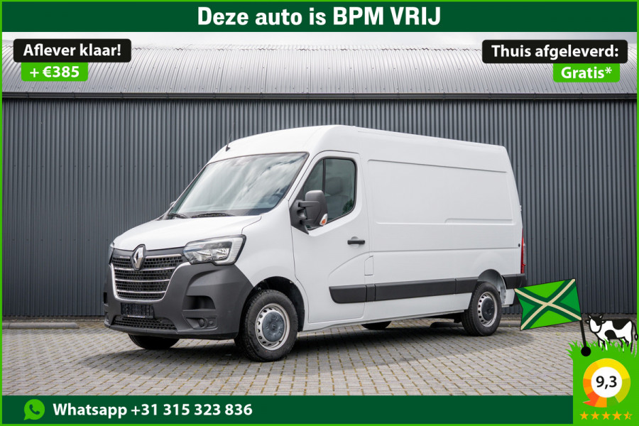Renault Master Bleu DCI 135PK | L2H2 | Nieuw | Navi | 3-Zits | LED | Cruise | Airco