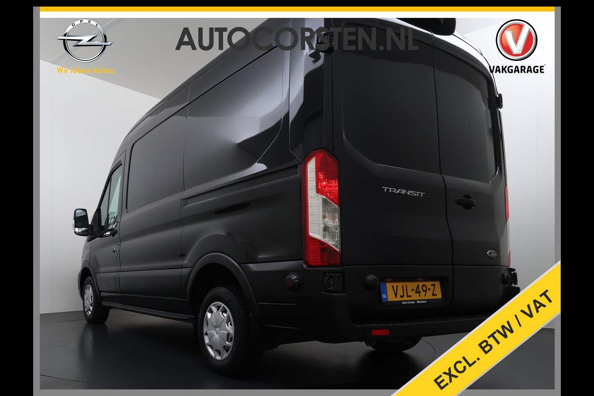 Ford Transit 310 2.0TDCI 130PK L2H2 3-Persoons Navi* Camera Apple Carplay Android Auto Cruise Control Lane Assist Pdc Trend Stoelverwarming Elek.Stoel Wifi DAB Betonplex Vloer Wandbetimmering Schuifdeur 1e Eigenaar Euro 6
