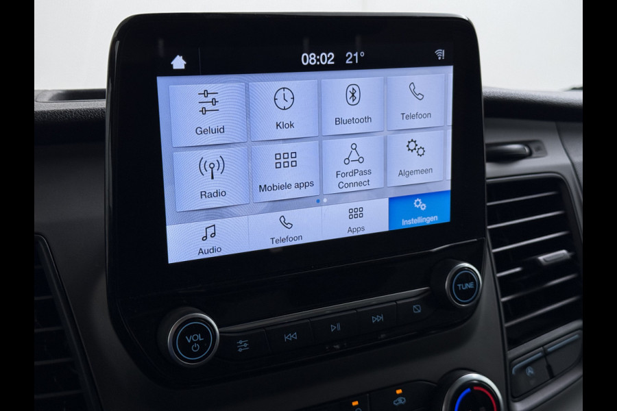 Ford Transit 310 2.0TDCI 130PK L2H2 3-Persoons Navi* Camera Apple Carplay Android Auto Cruise Control Lane Assist Pdc Trend Stoelverwarming Elek.Stoel Wifi DAB Betonplex Vloer Wandbetimmering Schuifdeur 1e Eigenaar Euro 6