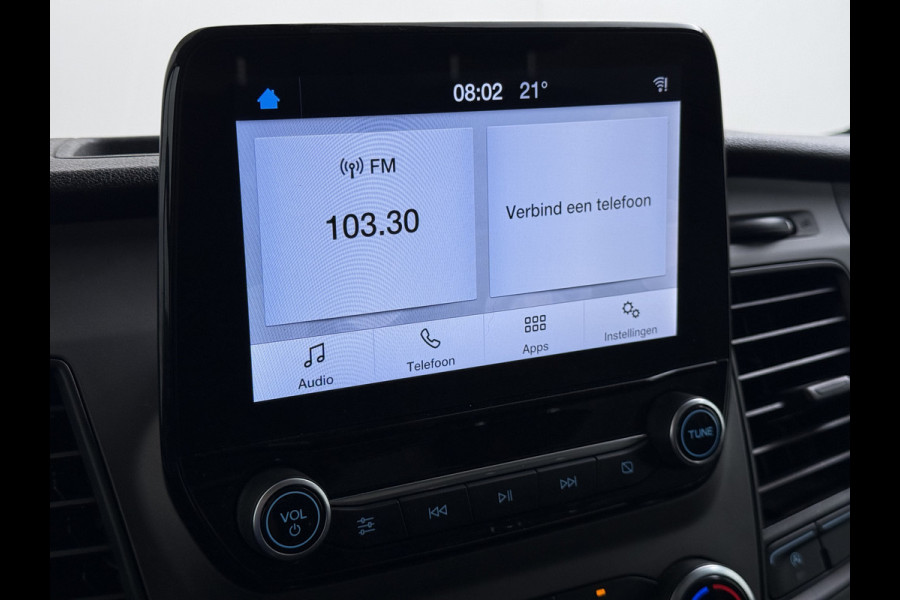 Ford Transit 310 2.0TDCI 130PK L2H2 3-Persoons Navi* Camera Apple Carplay Android Auto Cruise Control Lane Assist Pdc Trend Stoelverwarming Elek.Stoel Wifi DAB Betonplex Vloer Wandbetimmering Schuifdeur 1e Eigenaar Euro 6