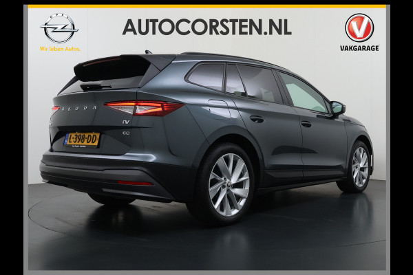 Škoda ENYAQ iV 60 First Edition Adap.Cruise Stuur+Stoelverwarming Camera 3-Zone Ecc Elek.Stoel+Memory Apple Carplay Android Auto Navi Pdc SOH 90% Keyless Advanced Matrix-Led Privacy Glas Lmv 20" DAB P-Assist Dodehoek detector Rijstrooksensor Origineel Nederlandse Auto