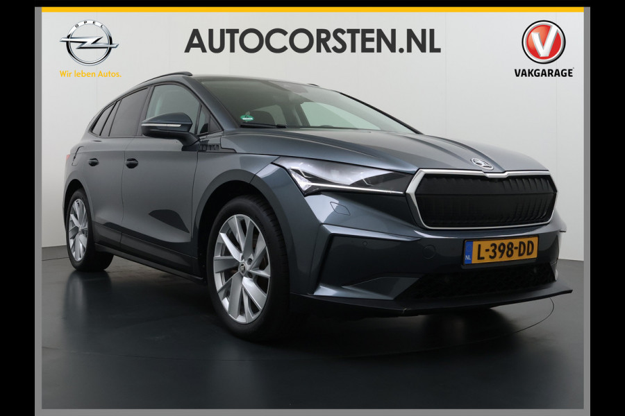 Škoda ENYAQ iV 60 First Edition Adap.Cruise Stuur+Stoelverwarming Camera 3-Zone Ecc Elek.Stoel+Memory Apple Carplay Android Auto Navi Pdc SOH 90% Keyless Advanced Matrix-Led Privacy Glas Lmv 20" DAB P-Assist Dodehoek detector Rijstrooksensor Origineel Nederlandse Auto
