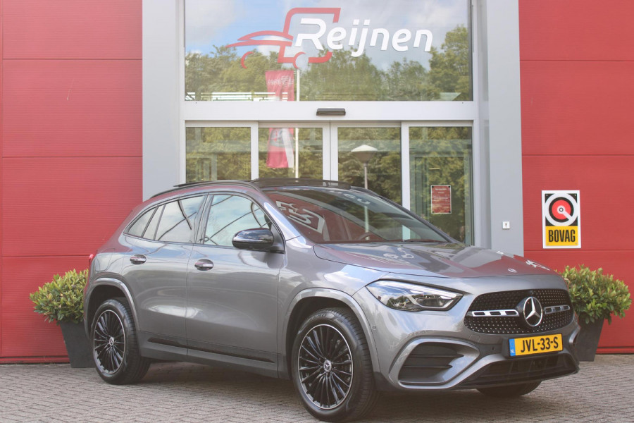 Mercedes-Benz GLA 250 e AMG Line | PANORAMISCH SCHUIF/KANTEL DAK | SFEER VERLICHTING | ELEKTRISCH BEDIENBARE VOORSTOELEN MET GEHEUGENFUNCTIE EN "ZITKINEMATICA" | DRAADLOZE APPLE CARPLAY/ANDROID AUTO | NIGHT PAKKET: DAKRELING ZWART, ZIJRUITEN EN ACHTERRUITEN ZWART, LICHTMETALEN VELGEN 19" ZWART | HEAD UP DISPLAY | REALITY-NAVIGATIE  | 360° CAMERA | MULTI BEAM LED KOPLAMPEN | DODEHOEK DETECTIE | ADAPTIVE CRUISE CONTROL | KEYLESS GO | ELEKTRISCH BEDIENBARE ACHTERKLEP | DRAADLOZE TELEFOONLADER | PREMIUM AUDIO | STOEL VERWARMING |