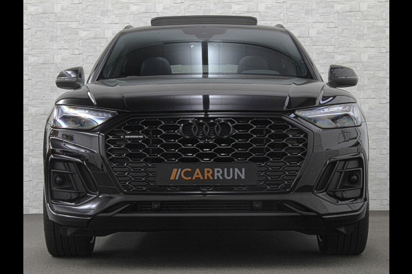 Audi Q5 Sportback 300pk TFSI e S-Line Competition | #RS-Leder | Luchtvering | 360 Camera | Panorama | B&O | ACC | SQ5 Diffuser | Sfeerverlichting | Trekhaak | Stoelverwarming V+A | LED-Matrix | Keyless-Entry | Memory | Zonwering | Standkachel | Stuurverwarming | 21 inch | Black-Optic | Carplay |