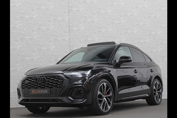 Audi Q5 Sportback 300pk TFSI e S-Line Competition | #RS-Leder | Luchtvering | 360 Camera | Panorama | B&O | ACC | SQ5 Diffuser | Sfeerverlichting | Trekhaak | Stoelverwarming V+A | LED-Matrix | Keyless-Entry | Memory | Zonwering | Standkachel | Stuurverwarming | 21 inch | Black-Optic | Carplay |