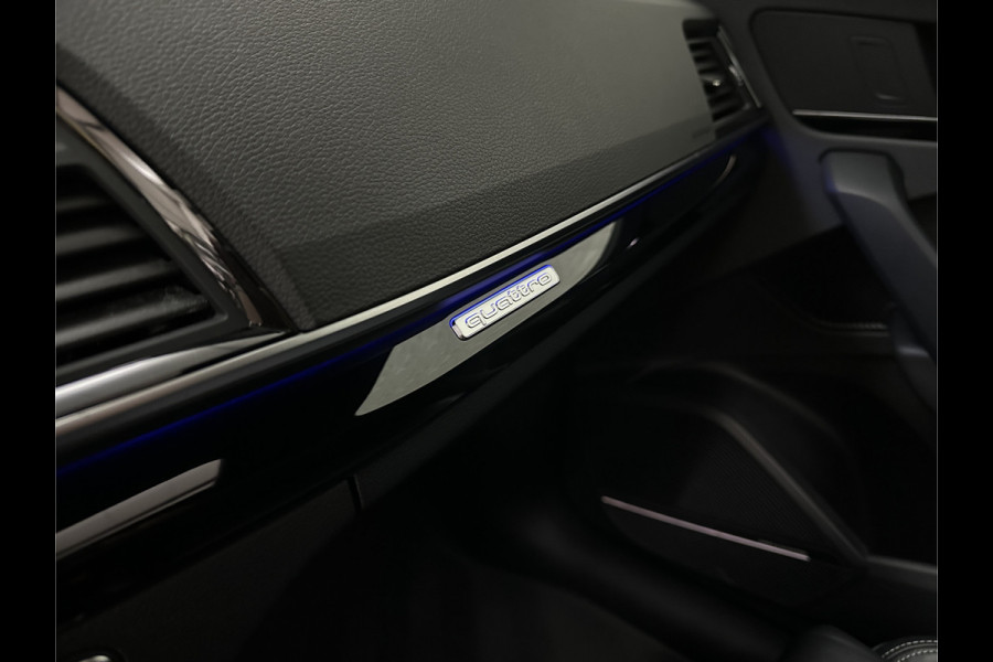 Audi Q5 Sportback 300pk TFSI e S-Line Competition | #RS-Leder | Luchtvering | 360 Camera | Panorama | B&O | ACC | SQ5 Diffuser | Sfeerverlichting | Trekhaak | Stoelverwarming V+A | LED-Matrix | Keyless-Entry | Memory | Zonwering | Standkachel | Stuurverwarming | 21 inch | Black-Optic | Carplay |