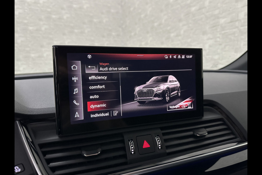 Audi Q5 Sportback 300pk TFSI e S-Line Competition | #RS-Leder | Luchtvering | 360 Camera | Panorama | B&O | ACC | SQ5 Diffuser | Sfeerverlichting | Trekhaak | Stoelverwarming V+A | LED-Matrix | Keyless-Entry | Memory | Zonwering | Standkachel | Stuurverwarming | 21 inch | Black-Optic | Carplay |