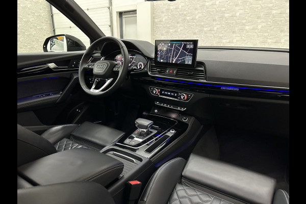 Audi Q5 Sportback 300pk TFSI e S-Line Competition | #RS-Leder | Luchtvering | 360 Camera | Panorama | B&O | ACC | SQ5 Diffuser | Sfeerverlichting | Trekhaak | Stoelverwarming V+A | LED-Matrix | Keyless-Entry | Memory | Zonwering | Standkachel | Stuurverwarming | 21 inch | Black-Optic | Carplay |