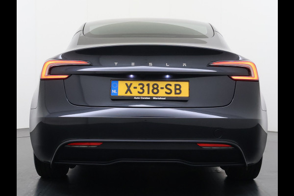 Tesla Model 3 RWD Highland NIEUW MODEL LFP SOH 94% Warmtepomp Entertainment Display Achter FSD 4 Computer AMD Ryzen™ Stoel+Achterbank+Stuurver Lmv Led Elek.Achterklep Draadloos Laden Wifi Dodehoek detector Keyless Fabrieksgarantie tot 17-1-2028/80.000km! Garantie op Accu en Motor tot 17-1-2032/160.000km