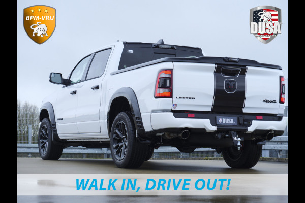 Dodge Ram 1500 | Limited | 5.7 V8 | HEMI | Night Edition | Panorama dak  | Luchtvering | BPM-VRIJ | Bright white Getoonde accessoires zijn verkrijgbaar tegen meerprijs