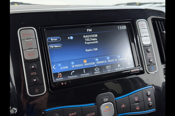 Nissan e-NV200 Evalia 7-Persoons SOH 93% 40kWh Camera Navi Stoel+Stuurverwarming Cruise Control Ecc Connect Edition Schuifdeuren Privacy Glas Lmv Regen+Lichtsensor Isofix Keyless 1e Eigenaar Origineel Nederlandse Bus
