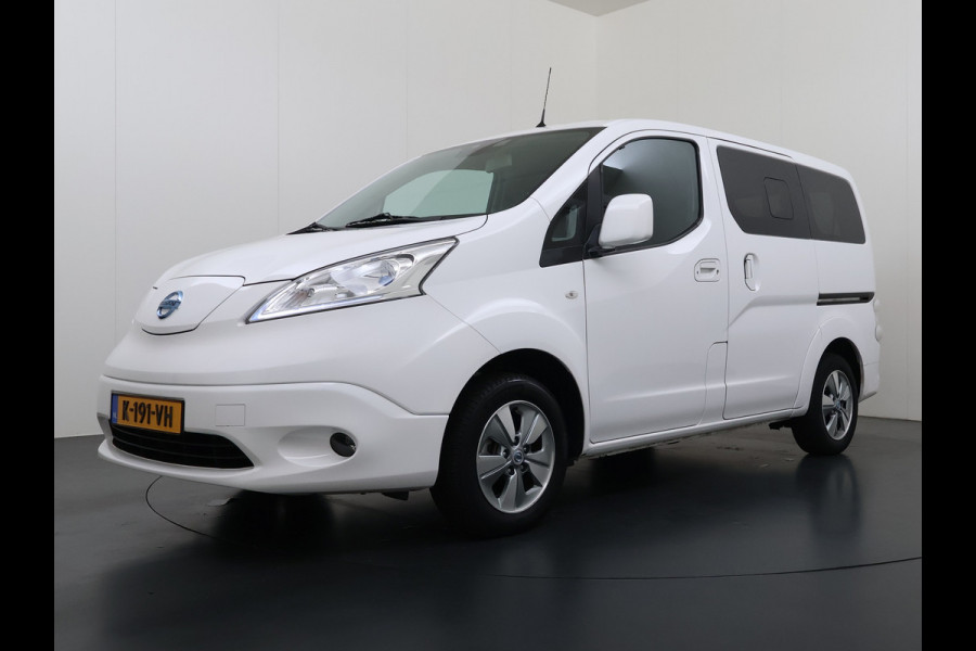 Nissan e-NV200 Evalia 7-Persoons SOH 93% 40kWh Camera Navi Stoel+Stuurverwarming Cruise Control Ecc Connect Edition Schuifdeuren Privacy Glas Lmv Regen+Lichtsensor Isofix Keyless 1e Eigenaar Origineel Nederlandse Bus