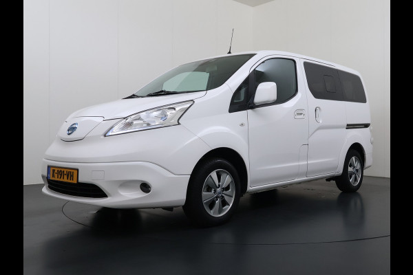 Nissan e-NV200 Evalia 7-Persoons SOH 93% 40kWh Camera Navi Stoel+Stuurverwarming Cruise Control Ecc Connect Edition Schuifdeuren Privacy Glas Lmv Regen+Lichtsensor Isofix Keyless 1e Eigenaar Origineel Nederlandse Bus