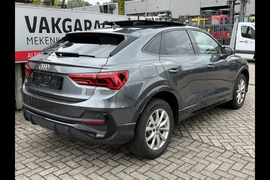 Audi Q3 Sportback 45 TFSI e S Edition 20"/B&O/Panoramadak/Leder/Matrix LED/Dodehoek/Adaptieve cruise/Sfeerverlichting/Camera/Elektrische klep