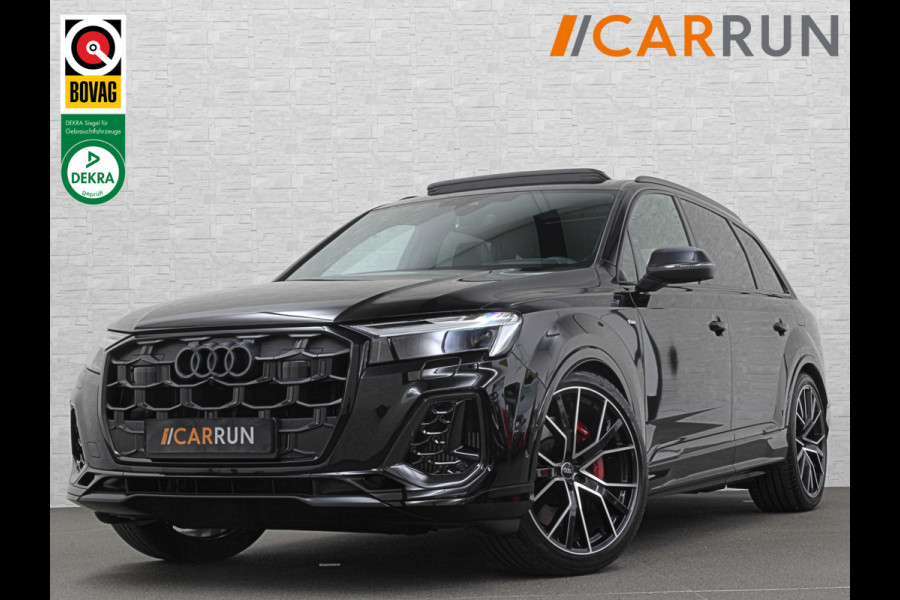 Audi Q7 60e 489pk S Competition RS-Seats | Carbon in/exterieur | B&O | Panorama | 360 Camera | Soft-Close | Head-Up | 88350,= ex btw  | ACC | Matrix-LED | Keyless-Entry |  Lane & Side assist | Stuurwielverwarming | Alarm | 22" Audi Sport | Leder op Dashboard | Rijklaarprijs en fabrieksgarantie.
