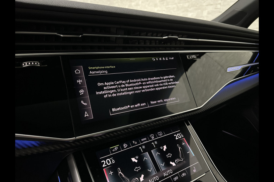 Audi Q7 60e 489pk S Competition RS-Seats | Carbon in/exterieur | B&O | Panorama | 360 Camera | Soft-Close | Head-Up | 88350,= ex btw  | ACC | Matrix-LED | Keyless-Entry |  Lane & Side assist | Stuurwielverwarming | Alarm | 22" Audi Sport | Leder op Dashboard | Rijklaarprijs en fabrieksgarantie.