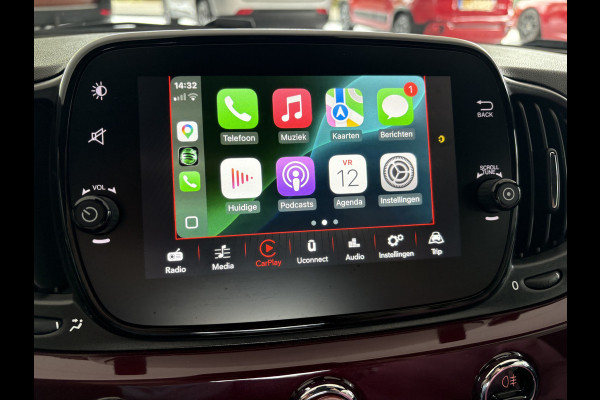 Fiat 500C 1.2 lounge Airco - Apple carplay - Navigatie - Parkeersensoren achter - Licht metalen velgen 15 inch - Cruise control - Bluetooth - Radio - Start/stop systeem - Elektrische ramen