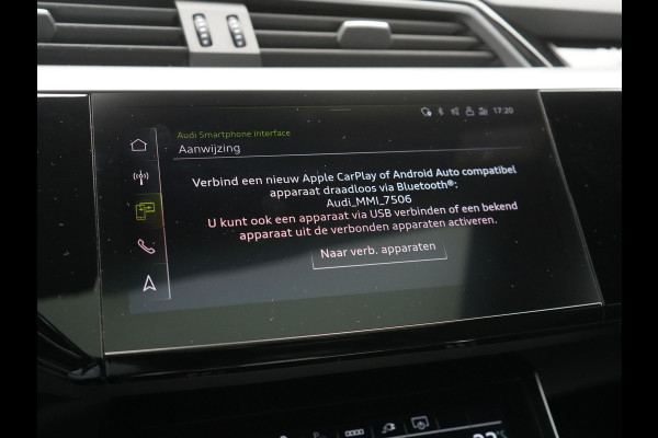 Audi e-tron 55 Quattro 2x S Line 95 kWh 408pk | Panodak | Luchtvering | Adaptive Cruise | 360 Camera | Matrix LED | Alcantara Sportstoelen Memory & Verwarmd | Apple Carplay | 22"L.M | Navigatie | DAB |