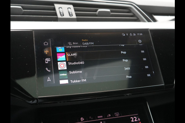 Audi e-tron 55 Quattro 2x S Line 95 kWh 408pk | Panodak | Luchtvering | Adaptive Cruise | 360 Camera | Matrix LED | Alcantara Sportstoelen Memory & Verwarmd | Apple Carplay | 22"L.M | Navigatie | DAB |
