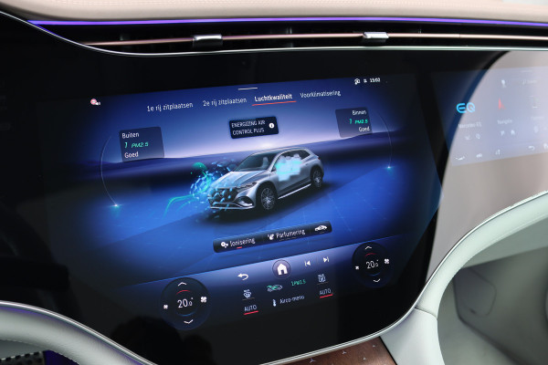Mercedes-Benz EQS SUV 450+ AMG Line 118 kWh | Luchtvering | Hyperscreen | Achterasbesturing | Massage | Stoelventilatie | Distronic+ | Burmester | Augmented Reality HUD | Digital Light | Surround Camera |