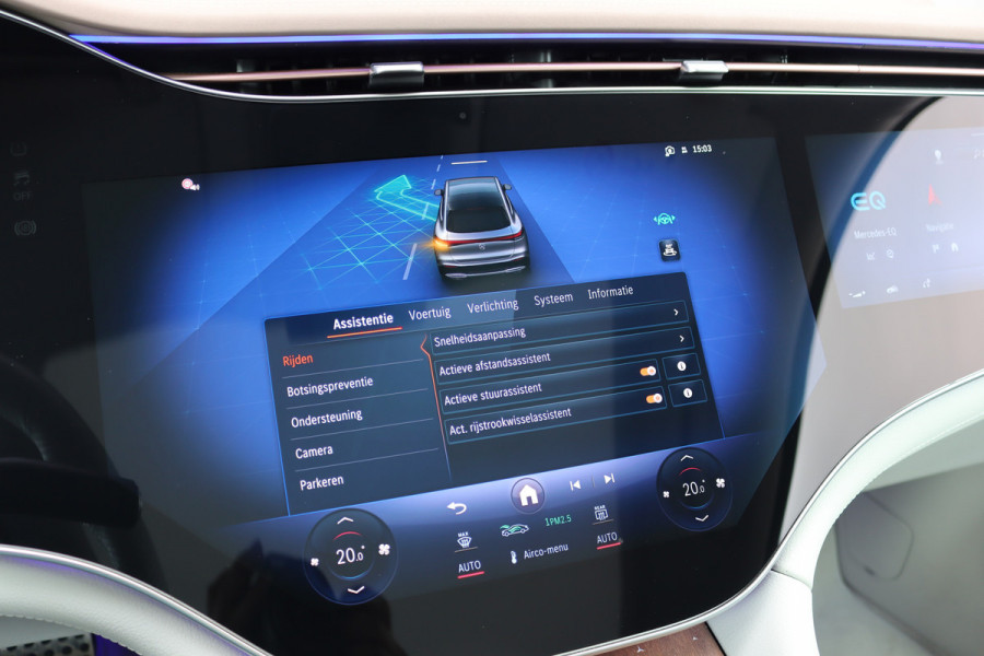 Mercedes-Benz EQS SUV 450+ AMG Line 118 kWh | Luchtvering | Hyperscreen | Achterasbesturing | Massage | Stoelventilatie | Distronic+ | Burmester | Augmented Reality HUD | Digital Light | Surround Camera |