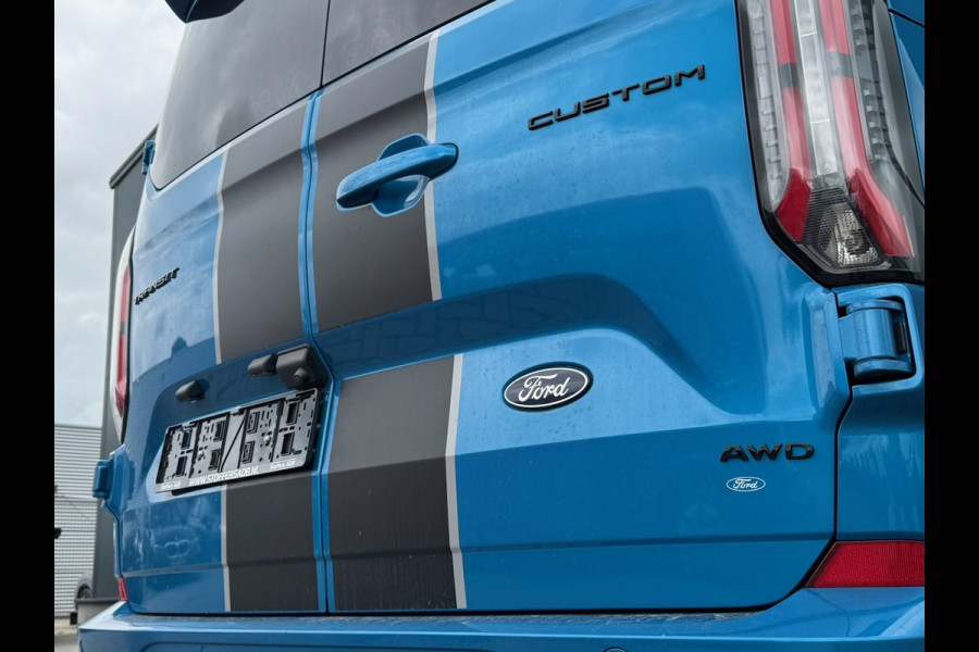 Ford Transit Custom 320 2.0 TDCI L1H1 Sport DC AWD 170pk | Elekt. Trekhaak | 19 inch | 5-pers | Digi Spiegel | Garantie 2028 | 4WD