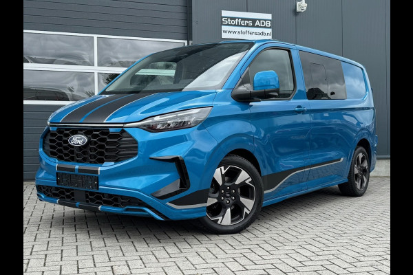 Ford Transit Custom 320 2.0 TDCI L1H1 Sport DC AWD 170pk | Elekt. Trekhaak | 19 inch | 5-pers | Digi Spiegel | Garantie 2028 | 4WD