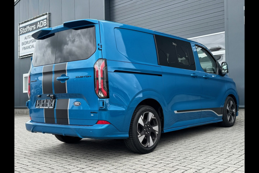 Ford Transit Custom 320 2.0 TDCI L1H1 Sport DC AWD 170pk | Elekt. Trekhaak | 19 inch | 5-pers | Digi Spiegel | Garantie 2028 | 4WD