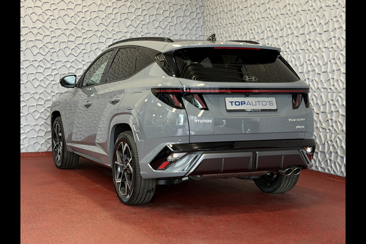 Hyundai Tucson NIEUWE AUTO TOP MODEL N LINE + 1.6 T-GDI PHEV SKY PANO 360CAM ELEK.KLEP ELEK.STOEL MEMORY VERWARMD SUBWOOFER 19" LMV ZWARTE HEME PLUG IN HYBRIDE