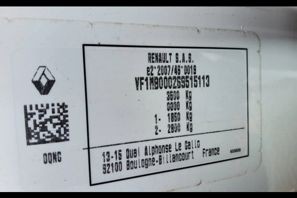 Renault Master 150 PK - V-99-NVH - DUBBELLUCHT - EURO 6 - LAADBAK & LAADKLEP
