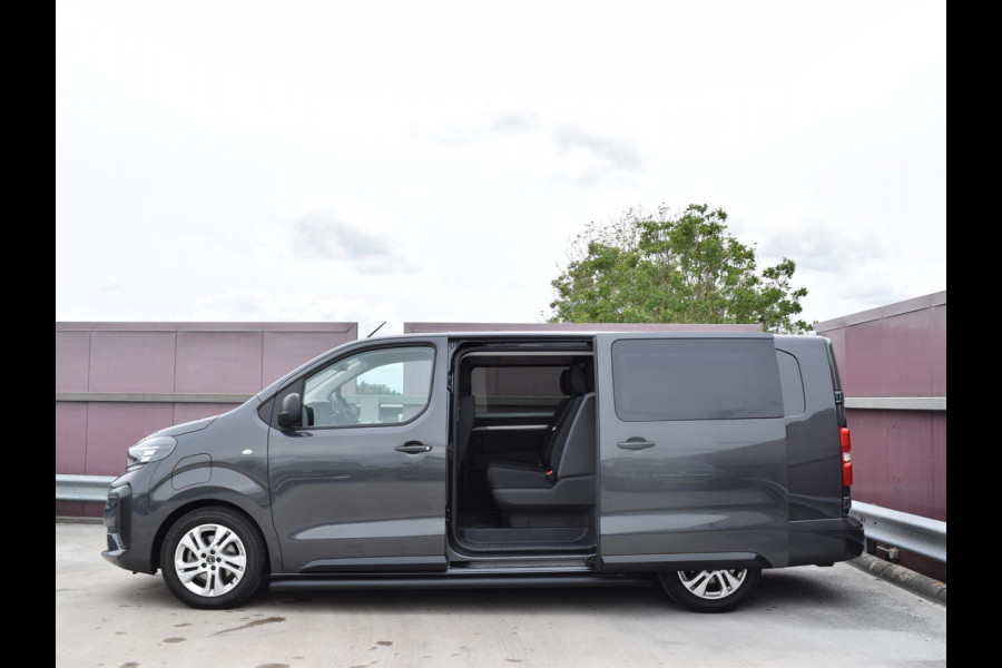 Opel Vivaro Electric L3 75 kWh DC | DUBBELE CABINE | BETIMMERING | SIDE BARS | 2 SCHUIFDEUREN | TREKHAAK | STOELVERWARMING | CAMERA | NAVI |