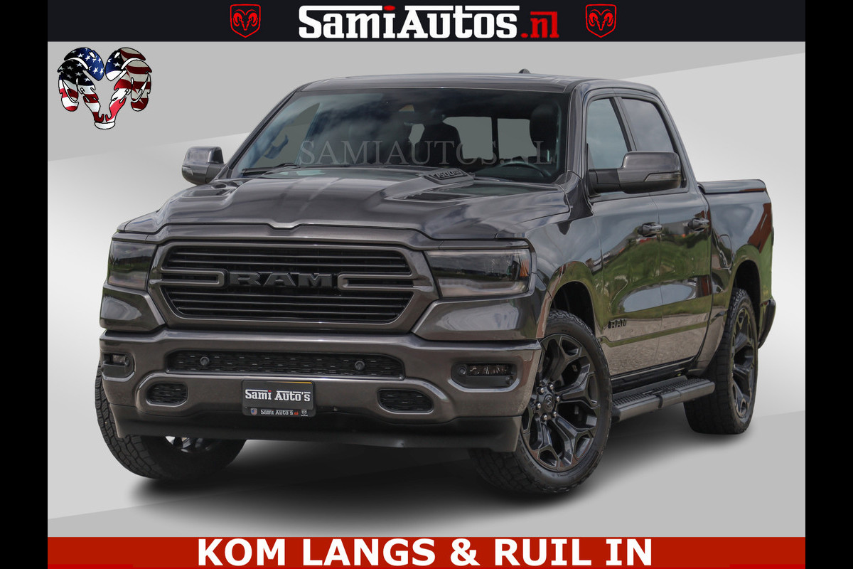 Dodge Ram SPORT | 5.7 V8 HEMI 402PK | GRANITE CRYSTAL | GROOTSCHERM | PANO | LIMITED WIELEN | DUBBEL CABINE DC | 5 PERSOONS | GRIJSKENTEKEN |