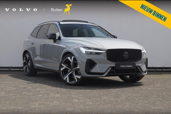 Volvo XC60 T8 455PK Automaat hybrid AWD Ultra Black Edition Luchtvering/ Semi-elektrisch inklapbare trekhaak/ Stoelverwarming voor en achter/ Stuurverwarming/ Harman Kardon Audio/