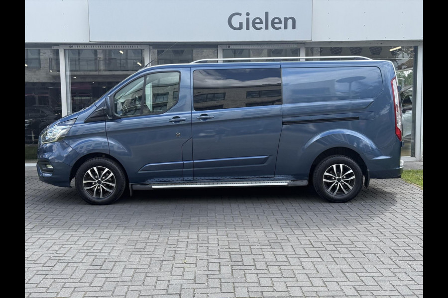 Ford Transit Custom GB 2.0 TDCi 170PK 340 L2H1 Limited | Navigatie, Parkeersensoren, Roofrails, Trekhaak, Dubbele Cabine, Dubbele schuifdeur