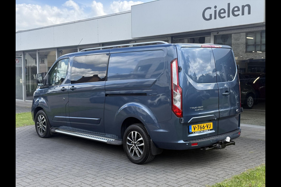 Ford Transit Custom GB 2.0 TDCi 170PK 340 L2H1 Limited | Navigatie, Parkeersensoren, Roofrails, Trekhaak, Dubbele Cabine, Dubbele schuifdeur