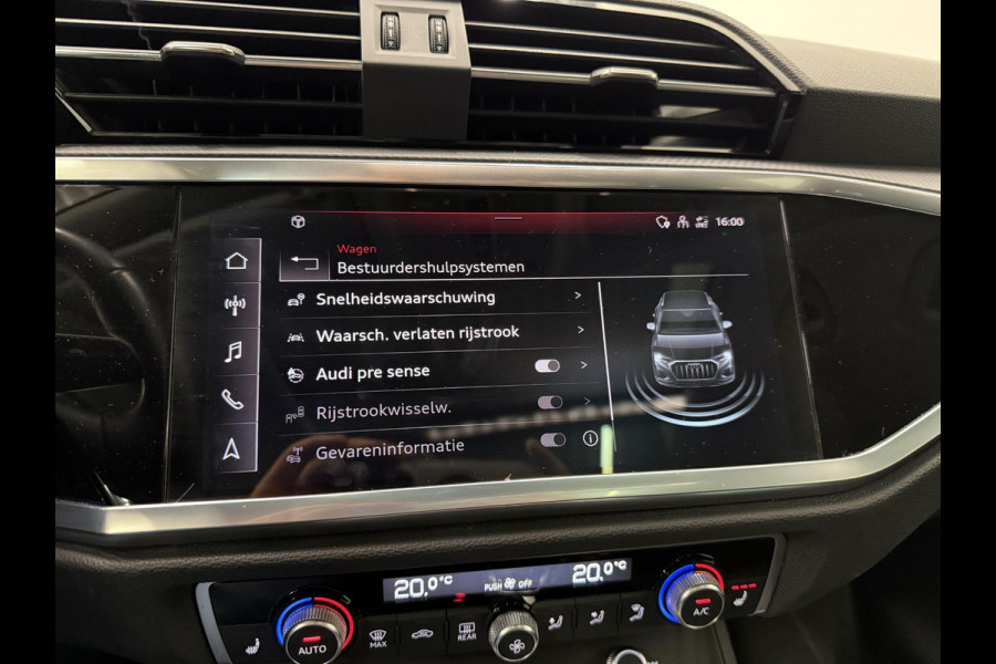 Audi Q3 35 TFSI Advanced Automaat Panoramadak Navigatie Apple Carplay Android Auto 360 camera Parkeersensoren Cruise Control Alacantara Full Led Stoelverwarming Climate Control Lichtmetalen velgen
