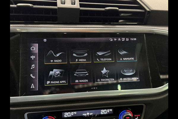 Audi Q3 35 TFSI Advanced Automaat Panoramadak Navigatie Apple Carplay Android Auto 360 camera Parkeersensoren Cruise Control Alacantara Full Led Stoelverwarming Climate Control Lichtmetalen velgen