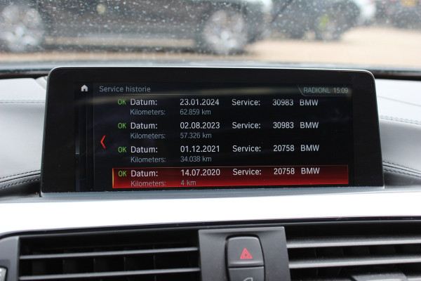 BMW 4 Serie Gran Coupé 430i High Exe. M Sport / Schuifdak / Camera / Head-up / Harman Kardon / 19'' / Leder / Navigatie / Dodehoek / DAB / Stoelverwarming / Cruise Control
