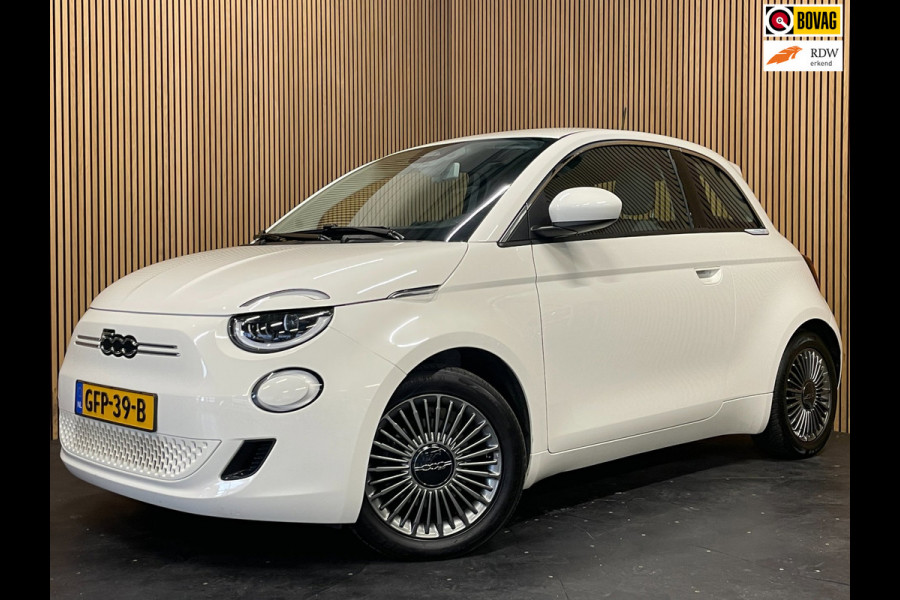 Fiat 500 Icon 42 kWh|321 WLTP|91% SOH|GROTE ACCU|CARPLAY|CAMERA|CLIMATE+CRUISE CONTROL|BLUETOOTH|STOELVERWARMING|NAVIGATIE|PDC-A|