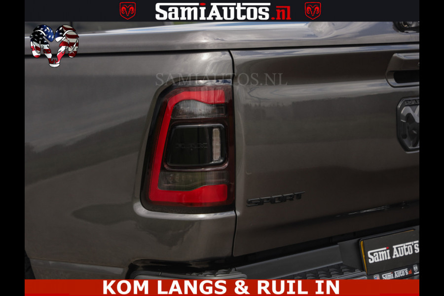 Dodge Ram SPORT | 5.7 V8 HEMI 402PK | GRANITE CRYSTAL | GROOTSCHERM | PANO | LIMITED WIELEN | DUBBEL CABINE DC | 5 PERSOONS | GRIJSKENTEKEN |