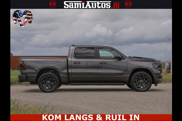 Dodge Ram SPORT | 5.7 V8 HEMI 402PK | GRANITE CRYSTAL | GROOTSCHERM | PANO | LIMITED WIELEN | DUBBEL CABINE DC | 5 PERSOONS | GRIJSKENTEKEN |