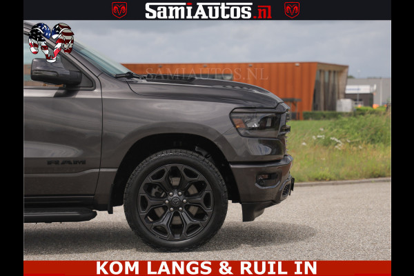 Dodge Ram SPORT | 5.7 V8 HEMI 402PK | GRANITE CRYSTAL | GROOTSCHERM | PANO | LIMITED WIELEN | DUBBEL CABINE DC | 5 PERSOONS | GRIJSKENTEKEN |