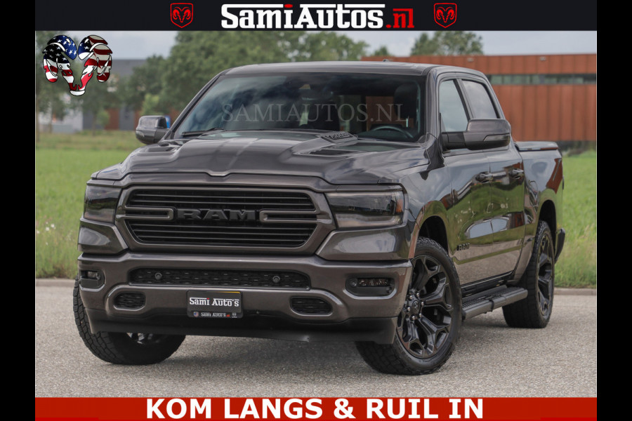 Dodge Ram SPORT | 5.7 V8 HEMI 402PK | GRANITE CRYSTAL | GROOTSCHERM | PANO | LIMITED WIELEN | DUBBEL CABINE DC | 5 PERSOONS | GRIJSKENTEKEN |