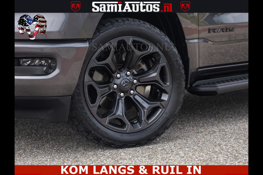 Dodge Ram SPORT | 5.7 V8 HEMI 402PK | GRANITE CRYSTAL | GROOTSCHERM | PANO | LIMITED WIELEN | DUBBEL CABINE DC | 5 PERSOONS | GRIJSKENTEKEN |